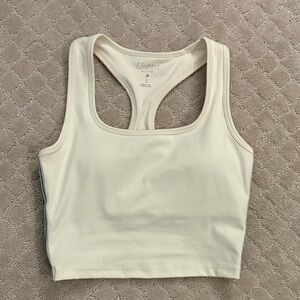 Z Supply Off-White Ivory Racerback Built-in BraTank Small